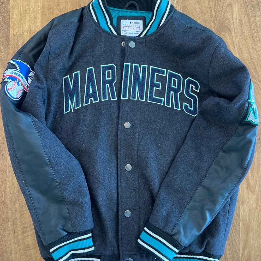 Mariners Varsity Jacket - Black and Teal